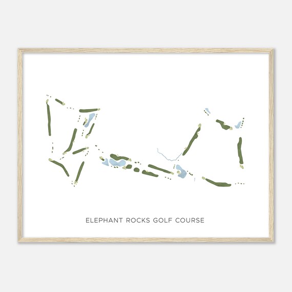 Elephant Rocks Golf Course Arizona Modern Watercolor Map Golfer Gift Golf Wall Art Golf Poster Print Course Layout