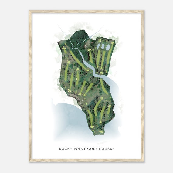 Rocky Point Golf Course Maryland Classic Watercolor Map Golfer Gift Golf Wall Art Golf Poster Print Course Layout