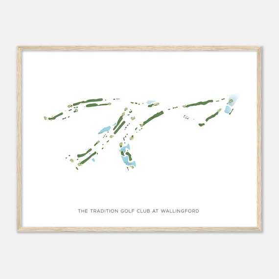 The Tradition Golf Club At Wallingford Connecticut Modern Watercolor Map Golfer Gift Golf Wall Art Golf Poster Print Course Layout