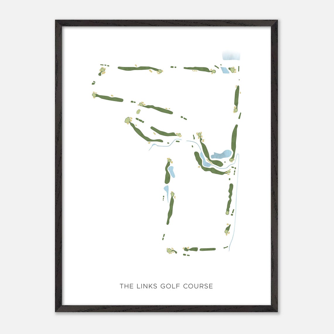 The Links Golf Course Canada Modern Watercolor Course Map Poster - Image 2