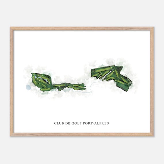 Club De Golf Port Alfred In Saguenay Canada Classic Watercolor Map Golfer Gift Golf Wall Art Golf Poster Print Course Layout