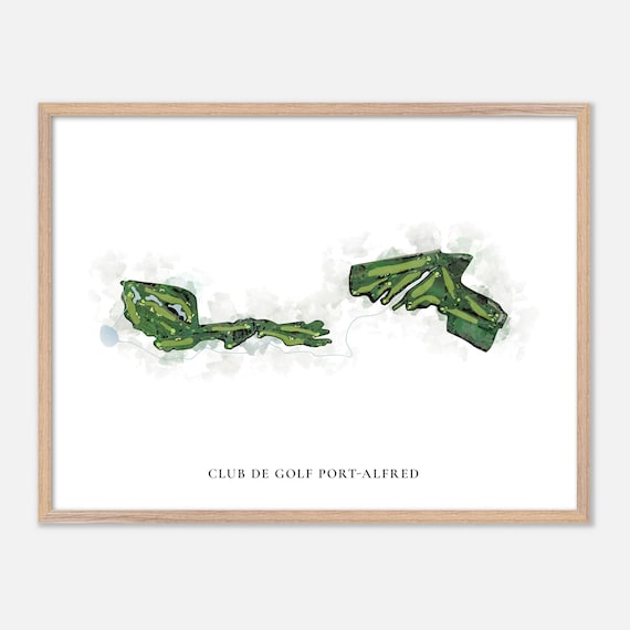 Club de Golf Port-Alfred Saguenay Canada Classic Watercolor Course Map Poster