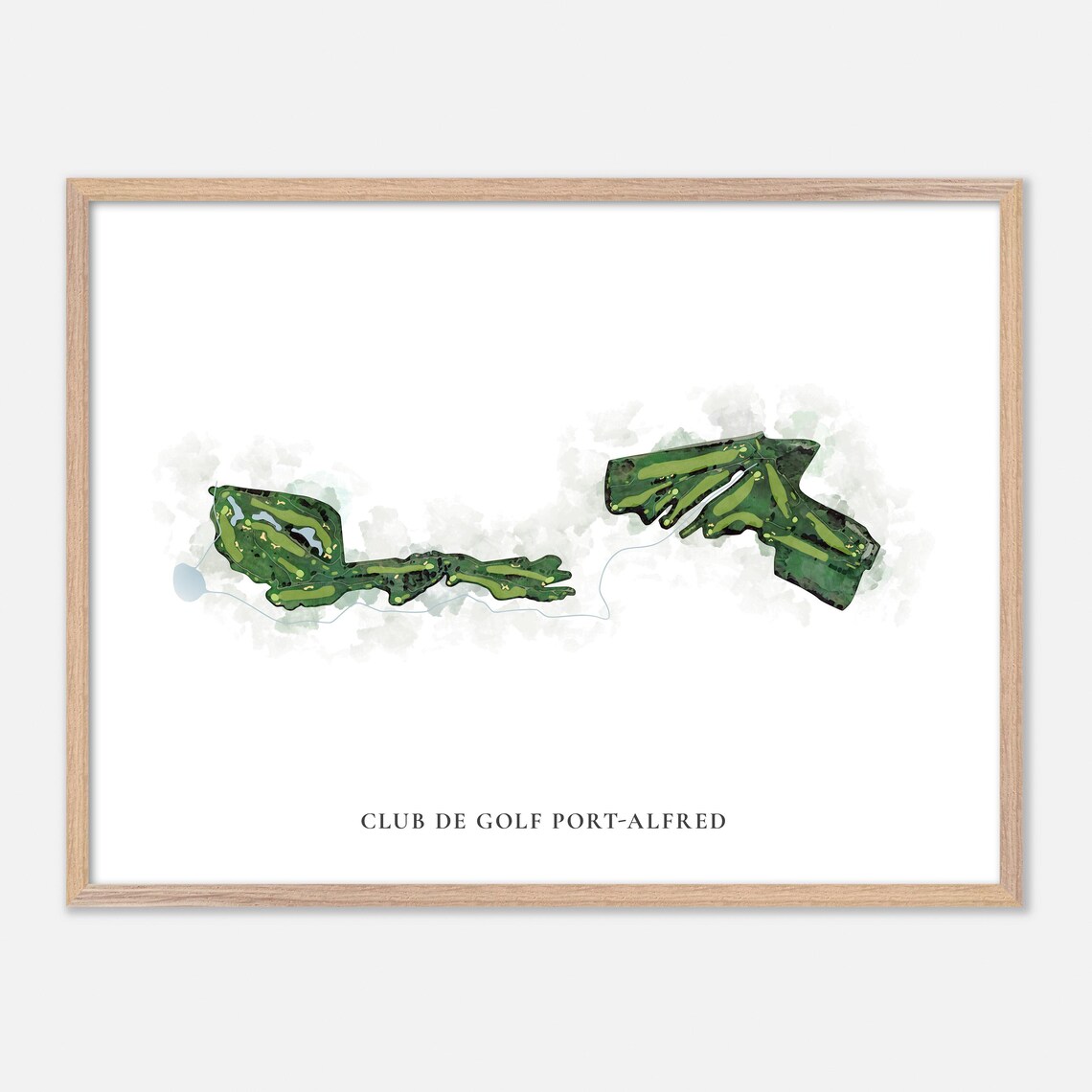 Club de Golf Port-Alfred Saguenay Canada Classic Watercolor Course Map Poster