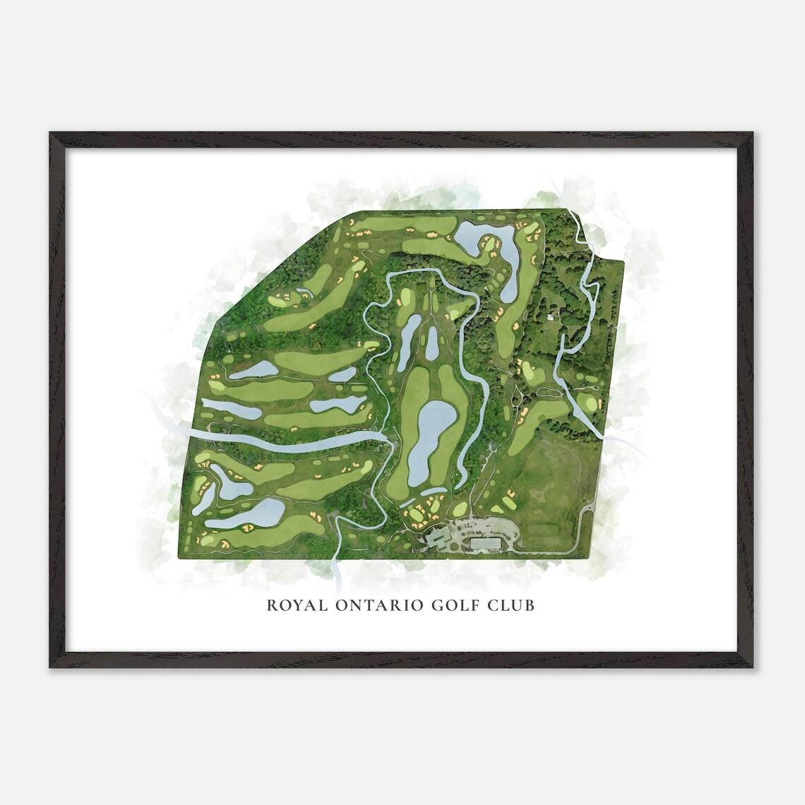 Royal Ontario Golf Club Classic Watercolor Golf Course Layout Poster - Image 4