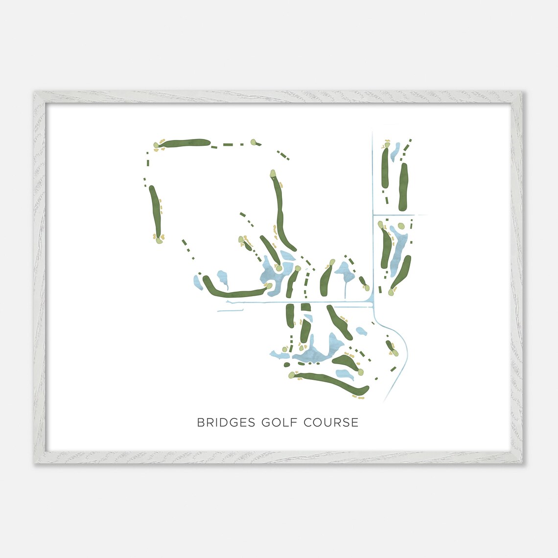 Bridges Golf Course Madison Wisconsin Modern Watercolor Golf Map Poster - Image 4