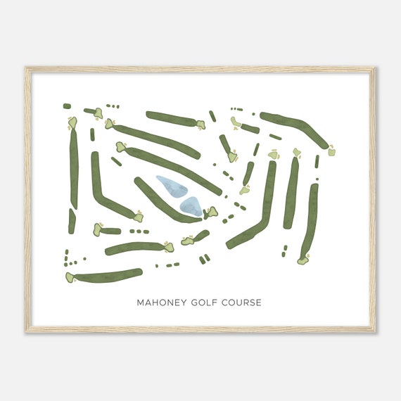 Mahoney Golf Course Nebraska Modern Watercolor Map Golfer Gift Golf Wall Art Golf Poster Print Course Layout