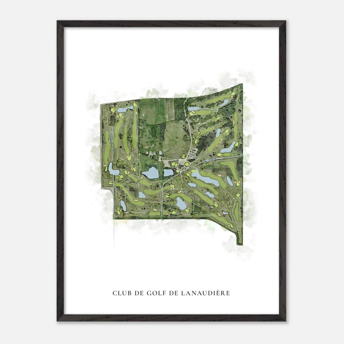Club de Golf de Lanaudiere Canada Classic Watercolor Map Poster - Image 2