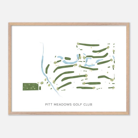 Pitt Meadows Golf Club In Canada Modern Watercolor Map Golfer Gift Golf Wall Art Golf Poster Print Course Layout