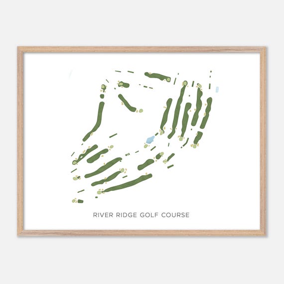 River Ridge Golf Course In Jewett City Connecticut Modern Watercolor Map Golfer Gift Golf Wall Art Golf Poster Print Course Layout