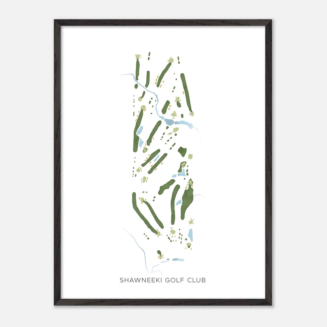 Shawneeki Golf Club East Gwillimbury Modern Watercolor Map Poster - Image 2