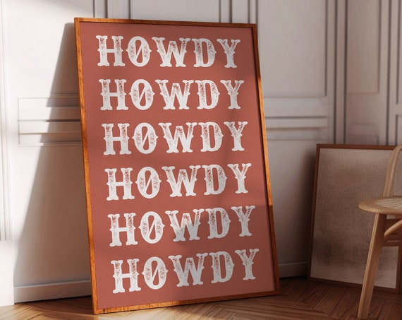 Western Style Art Print Boho Minimalist Prints Modern Art Bohominimalistdecor Cowboy Art File