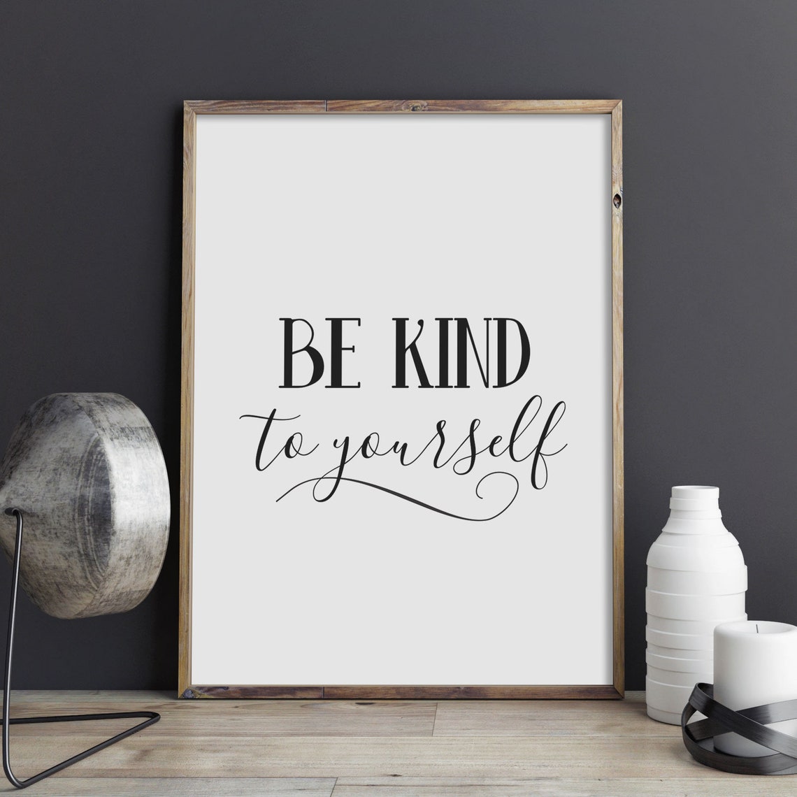 Be Kind To Yourself Gentle Self Compassion Quote Home Decor Poster - Image 3