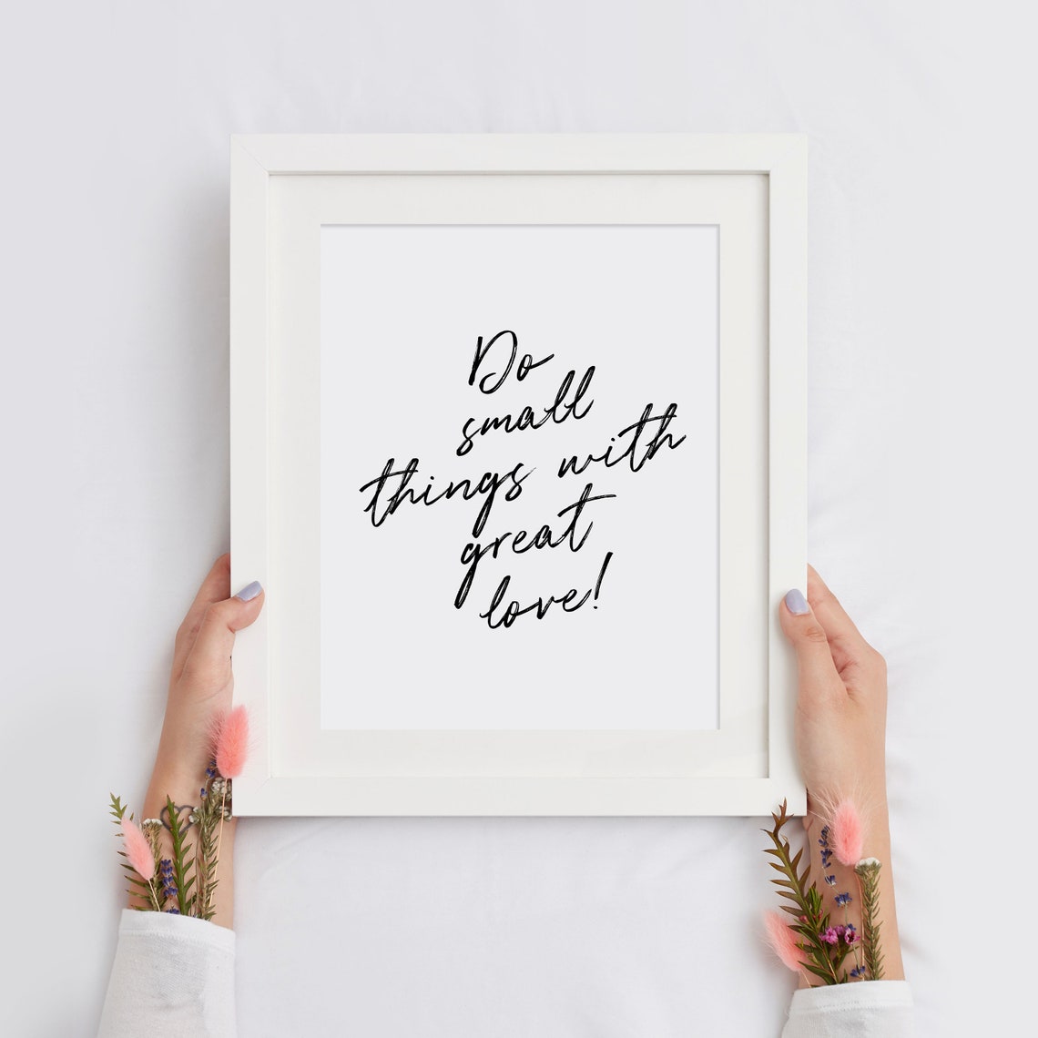 Do Small Things With Great Love Brush Script Quote Poster for Home - Image 2