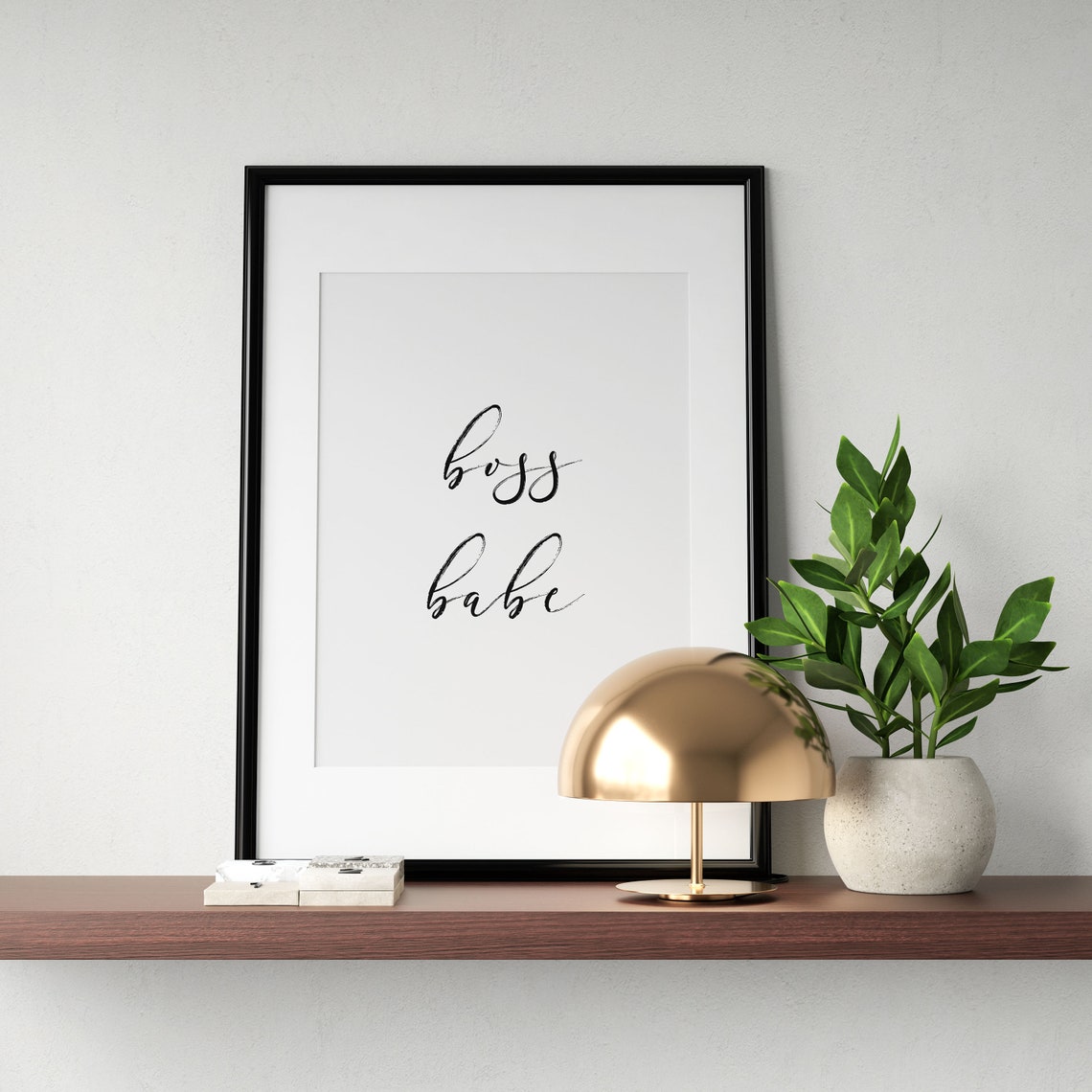 Boss Babe Elegant Script Typography Girl Boss Motivational Poster - Image 3