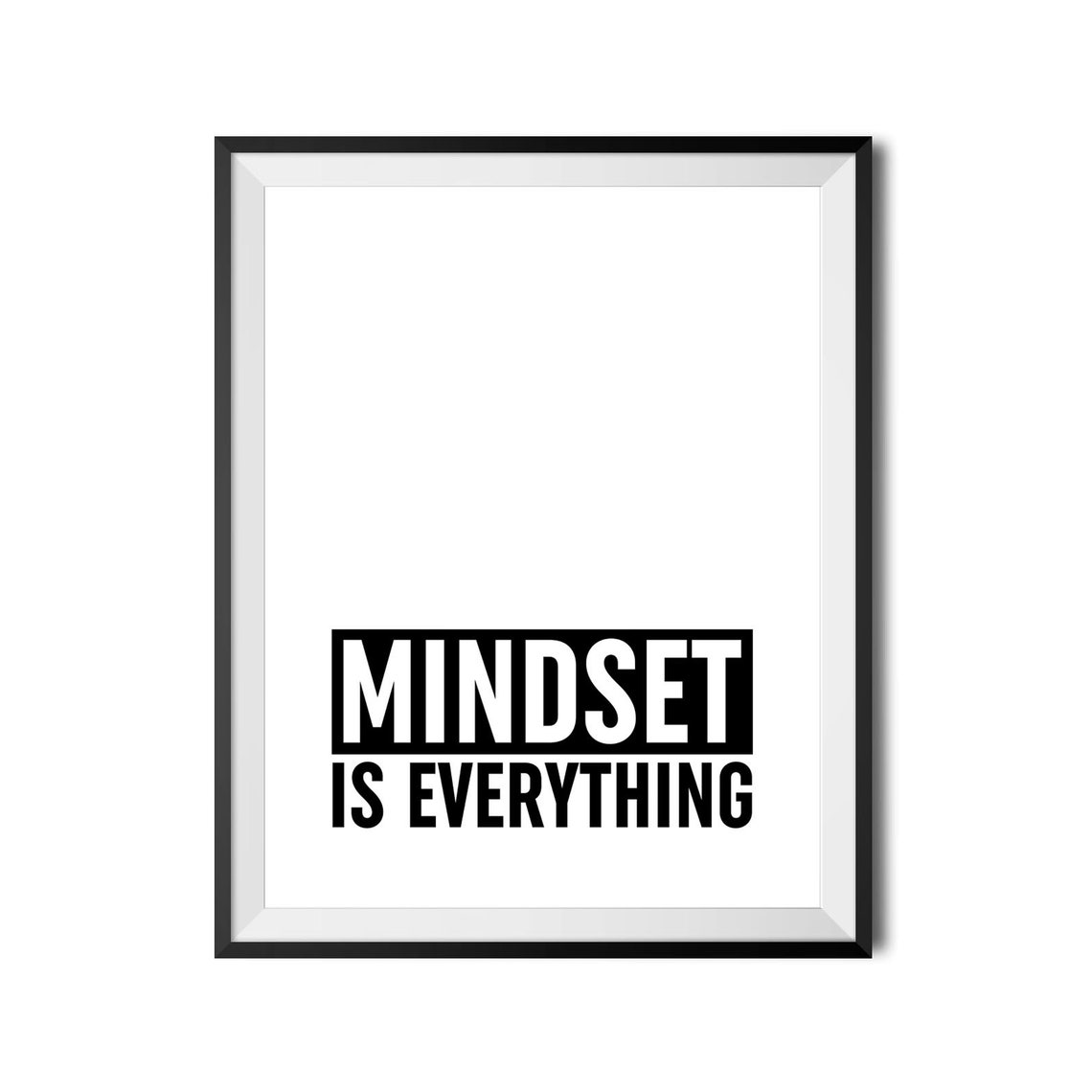 Mindset Is Everything Bold Office Block Typography Motivation Poster - Image 4