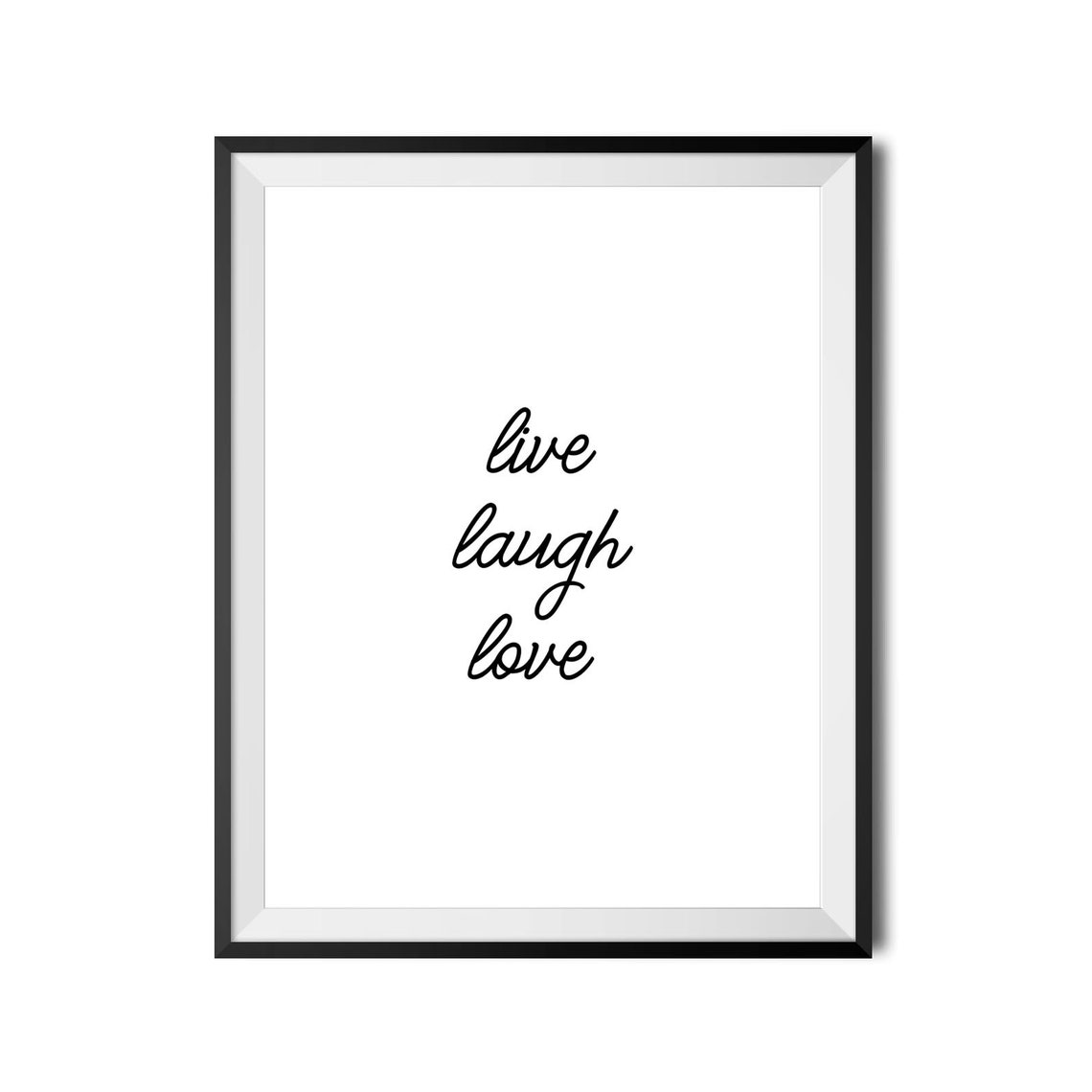 Live Laugh Love Script Typography Classic Home Decor Quote Poster - Image 4