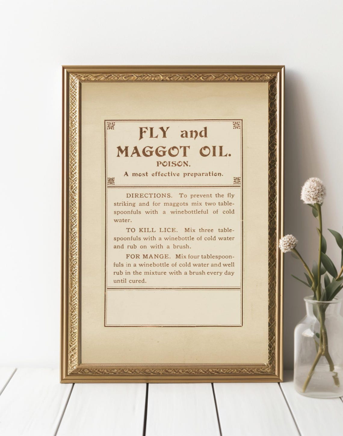 Funny Vintage Apothecary Art, Bathroom Decor