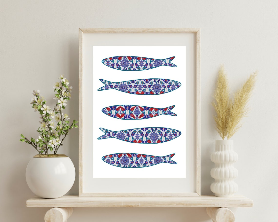 Portugal Sardine Tile, Portuguese Travel Poster - Image 2