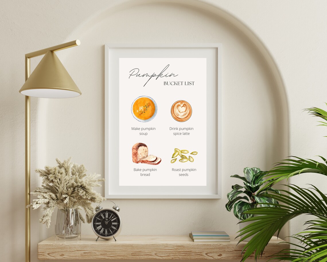 Boho Pumpkin Kitchen Art Print, Autumn Kitchen Decor - Image 2