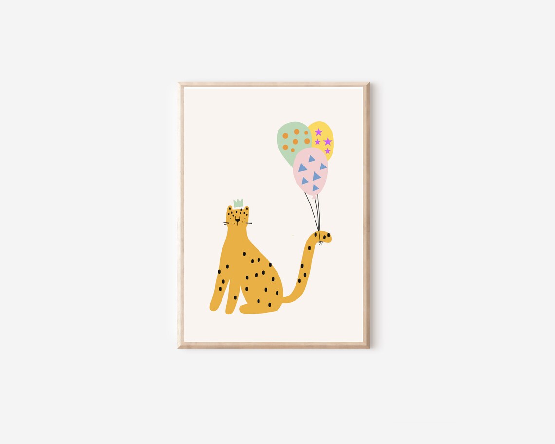 Boho Cheetah Nursery Print, Minimalist Animal Decor - Image 4