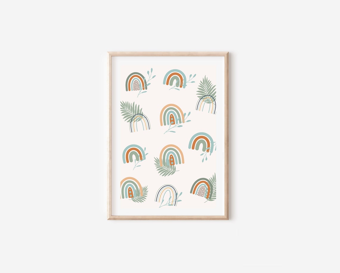 Boho Rainbow Nursery Wall Art Print, Boy's Room - Image 4