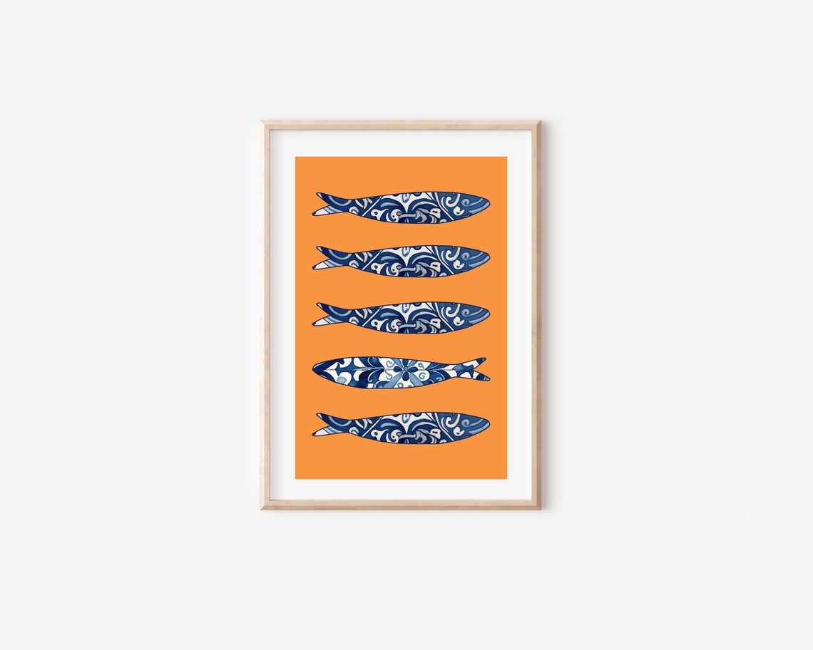 Portuguese Sardine Tile, Portugal Wall Art Print - Image 4