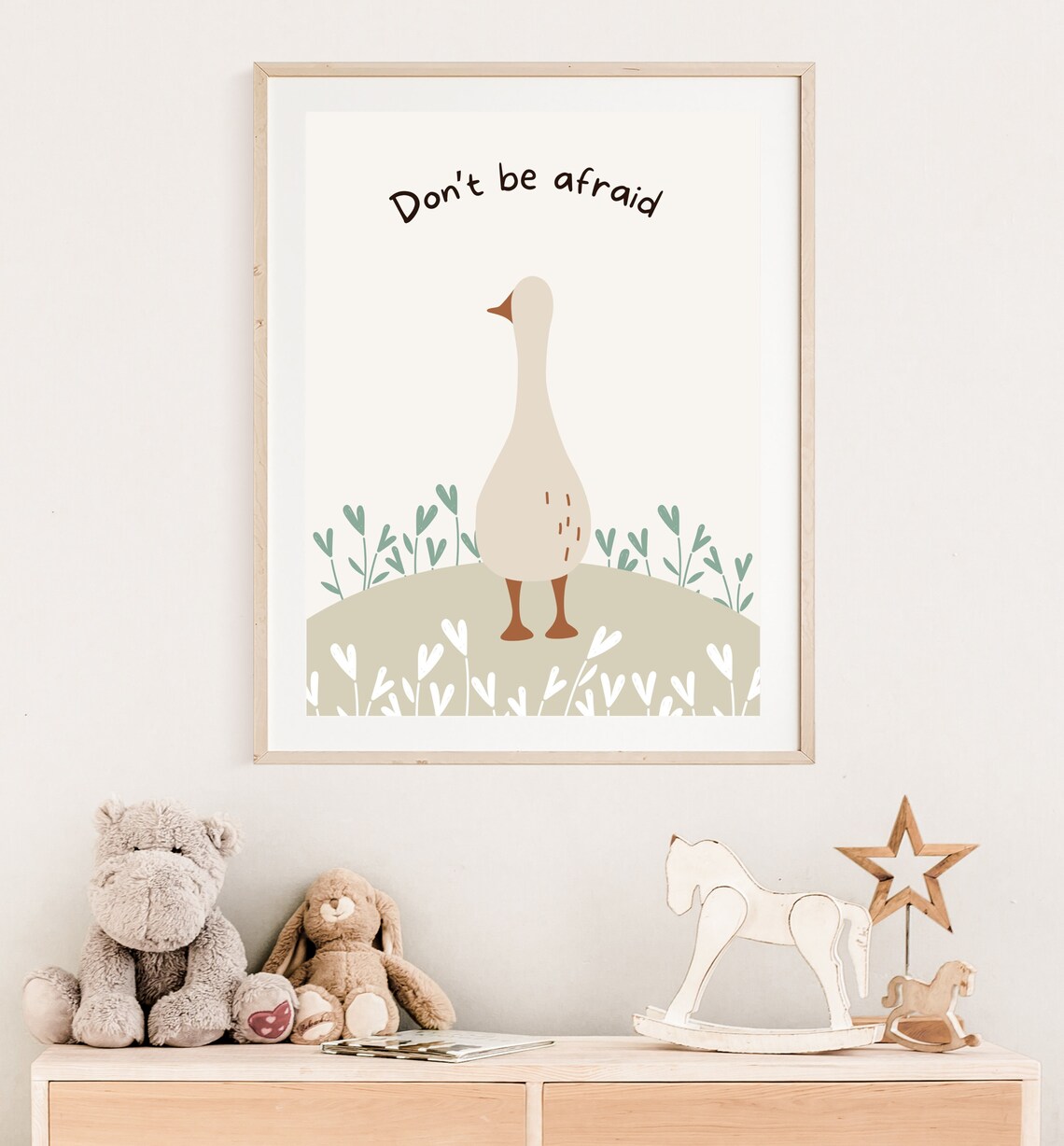 Cute Goose Boho Nursery Art Print, Goose Illustration - Image 2