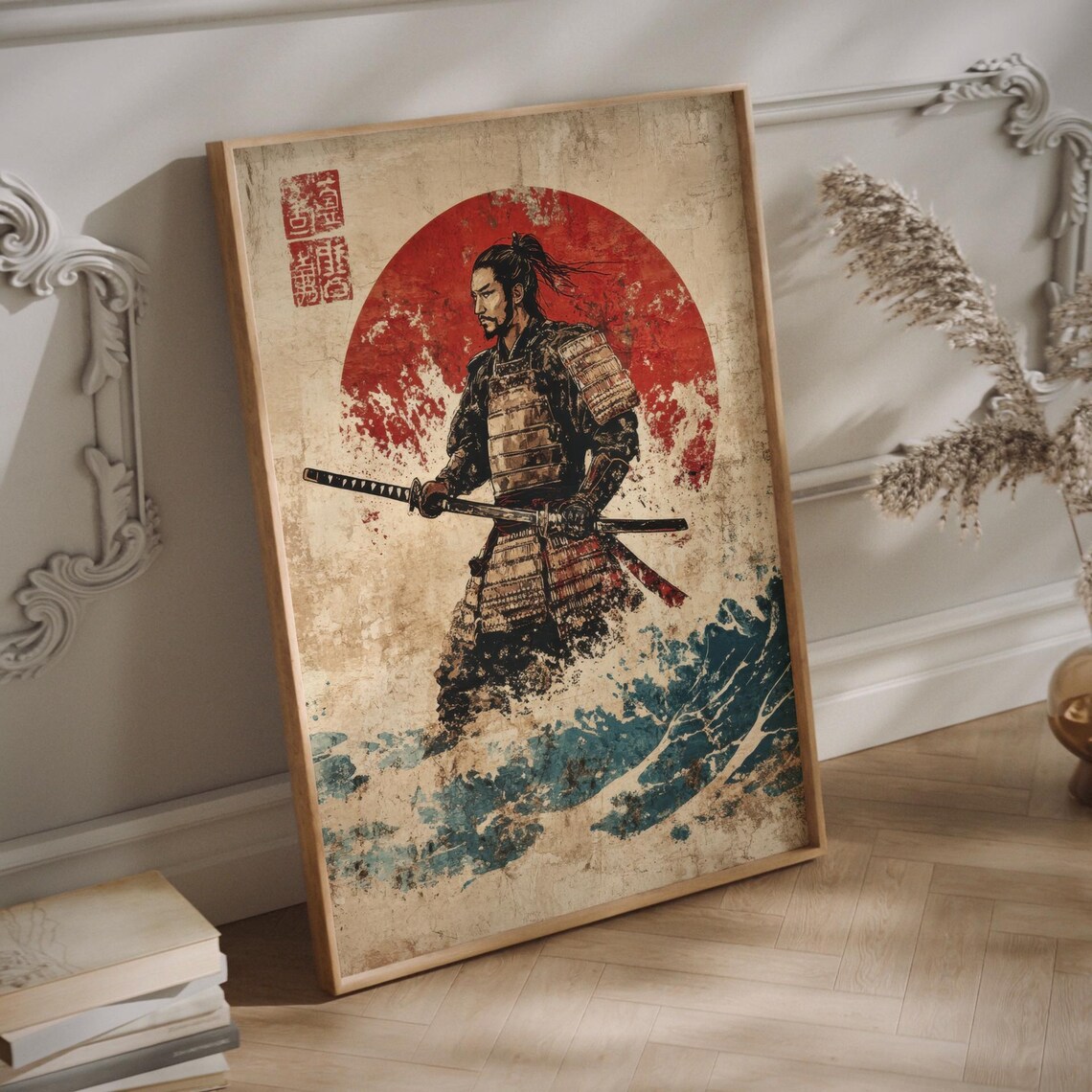 Samurai Warrior Vintage Japan Decor, Travel Poster - Image 3