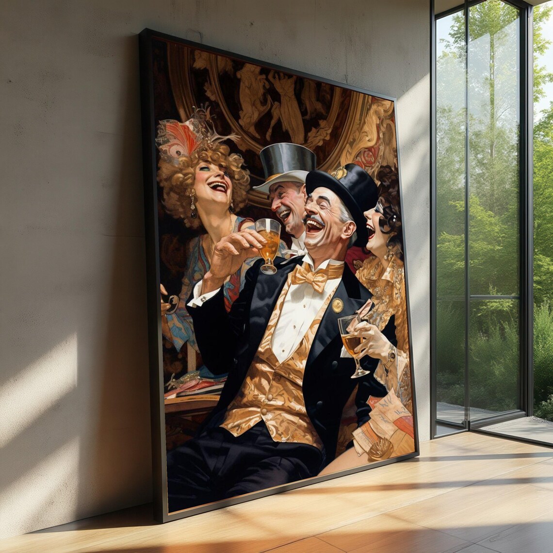 Roaring Twenties Champagne Celebration Jazz Age Party Wall Art