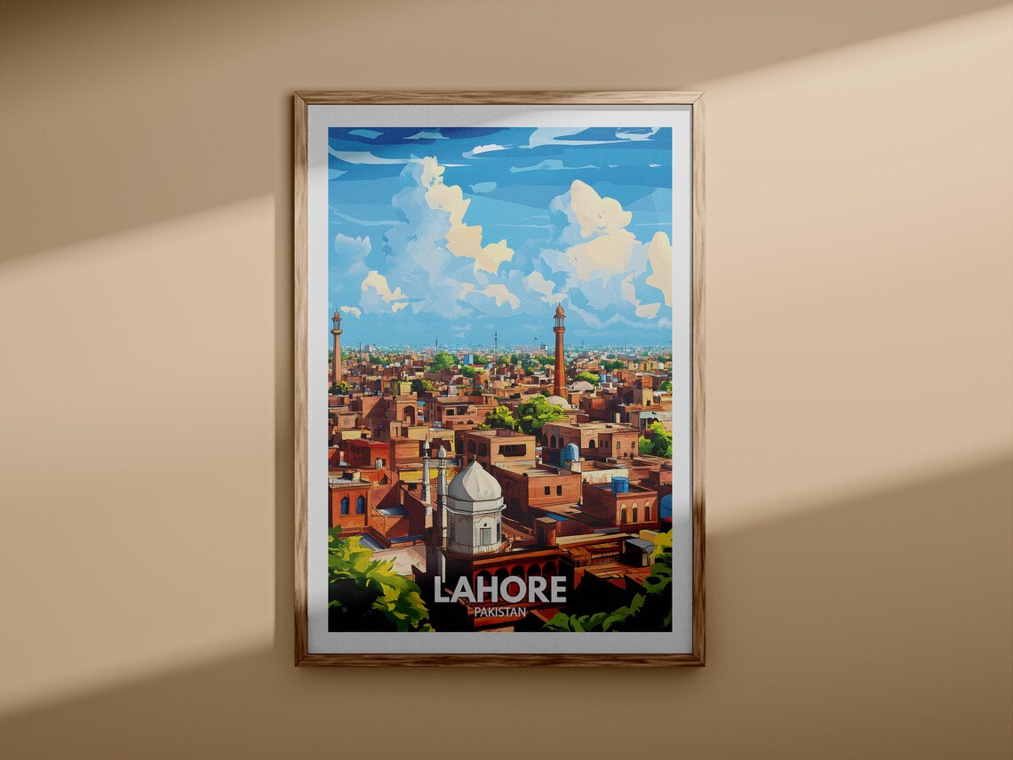 Lahore Print Lahore Travel Poster Pakistan Wall Art Print Pakistan Home Decor Travel Wall Art Decor Unique City Poster - Image 3