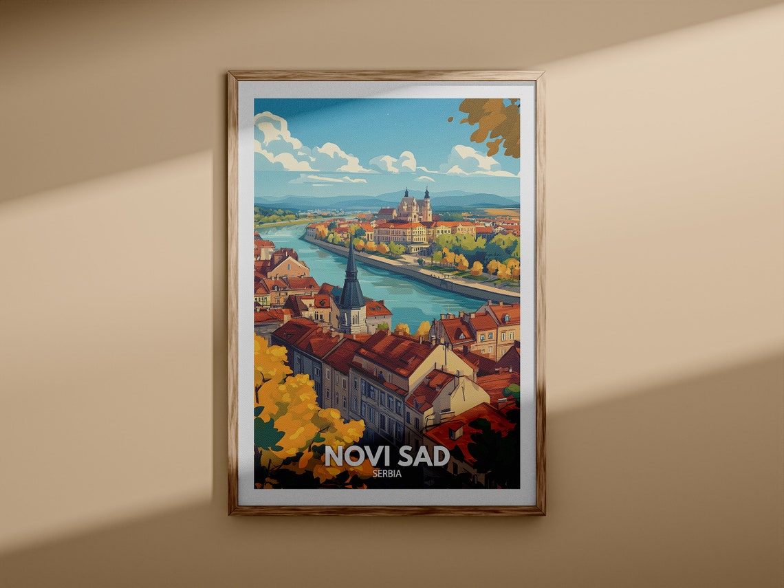 Novi Sad Print Novi Sad Travel Poster Serbia Wall Art Print Serbia Home Decor Travel Wall Art Decor Unique City Poster - Image 3