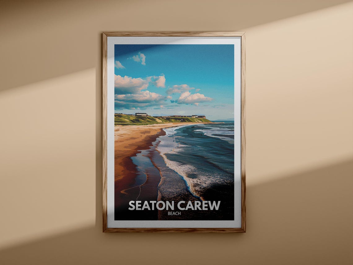 Seaton Carew Beach England Golden Shoreline Coastal Travel Poster - Image 3