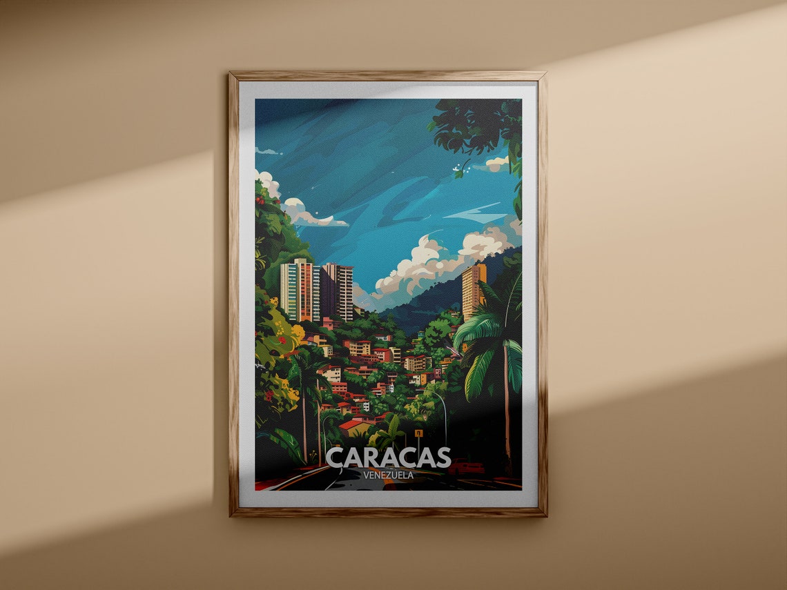 Caracas Print Caracas Travel Poster Venezuela Wall Art Print Venezuela Home Decor Travel Wall Art Decor Unique City Poster - Image 3