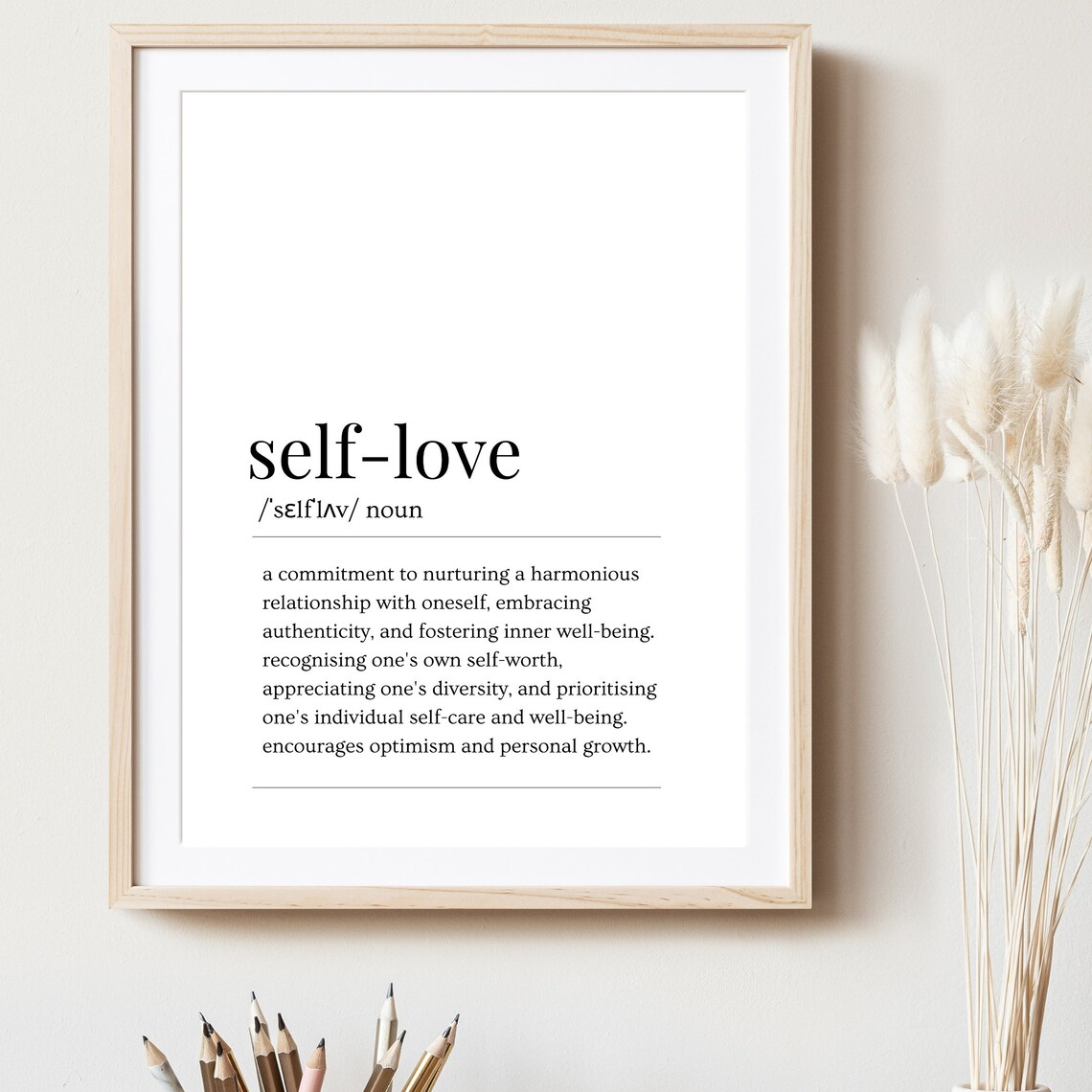 Self Love Dictionary Definition Affirmation Mental Health Poster - Image 5