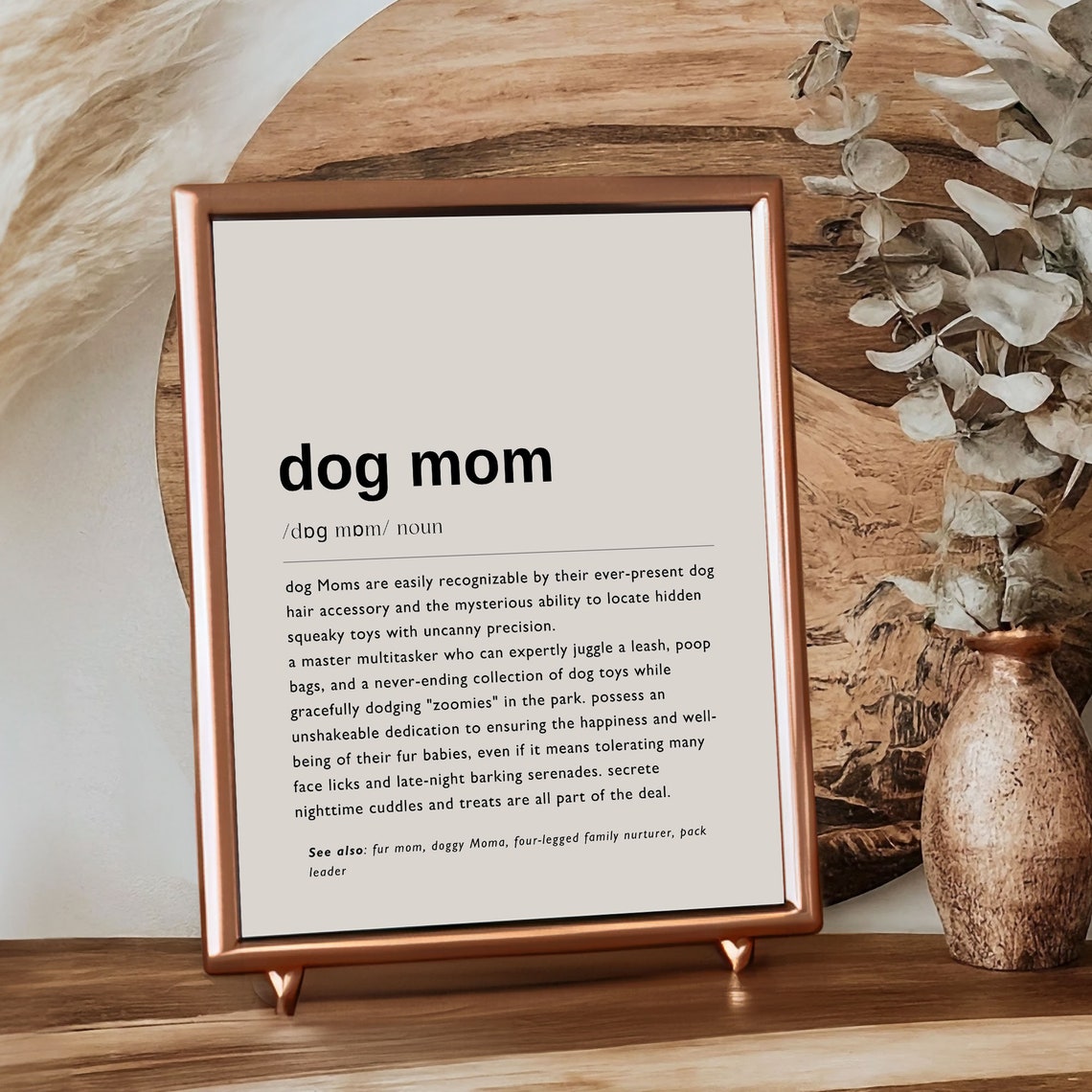 Dog Mom Definition Print Dog Mum Definition Print Quote Poster Love Dog Wall Art Dog Mom Gift Dog Mom Meaning Pet Owner Gifts Dp01 - Image 3