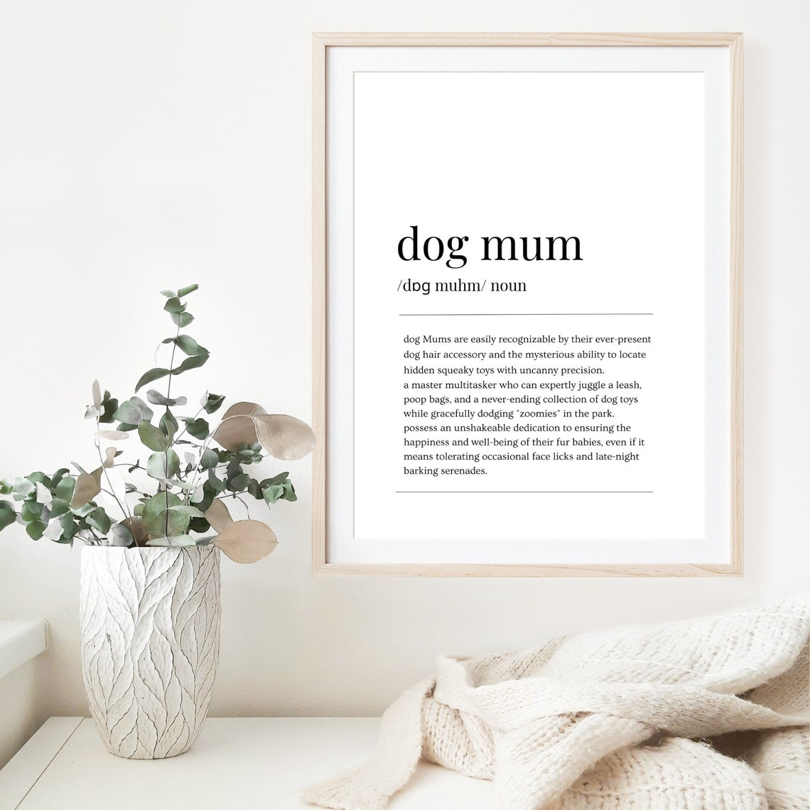 Dog Mum Definition Funny Dog Lover Gift Typography Art Poster - Image 6