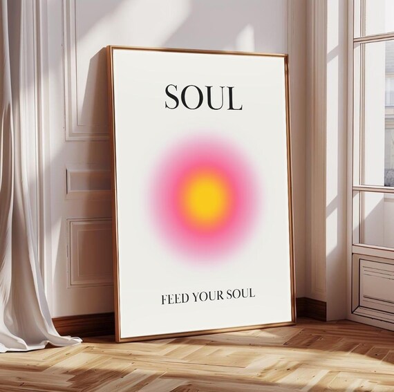 Aura Soul Poster Positive Affirmation Spiritual Gradient
