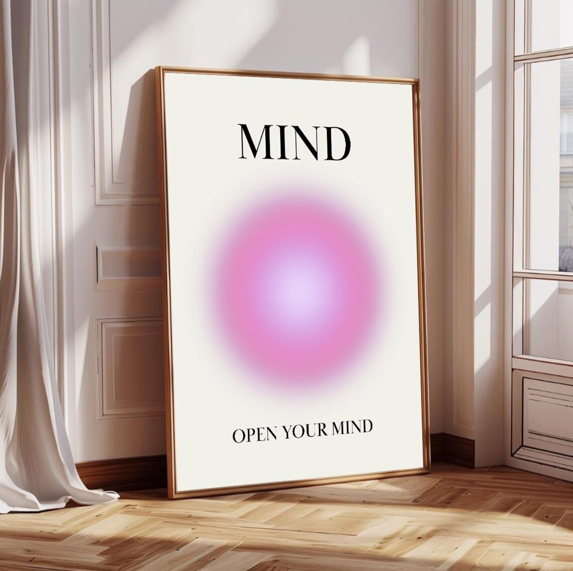 Open Your Mind Aura Typography Art Print