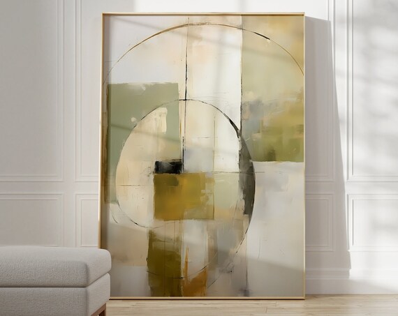 Abstract Wall Print Neutral Gallery Wall Art Exhibition Poster Modern Wall Art Aesthetic Room Decor Colorful Geometric Home Decor