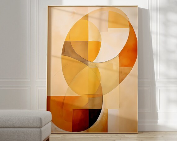 Abstract Wall Print Neutral Gallery Wall Art Exhibition Poster Modern Wall Art Aesthetic Room Decor Colorful Geometric Home Decor