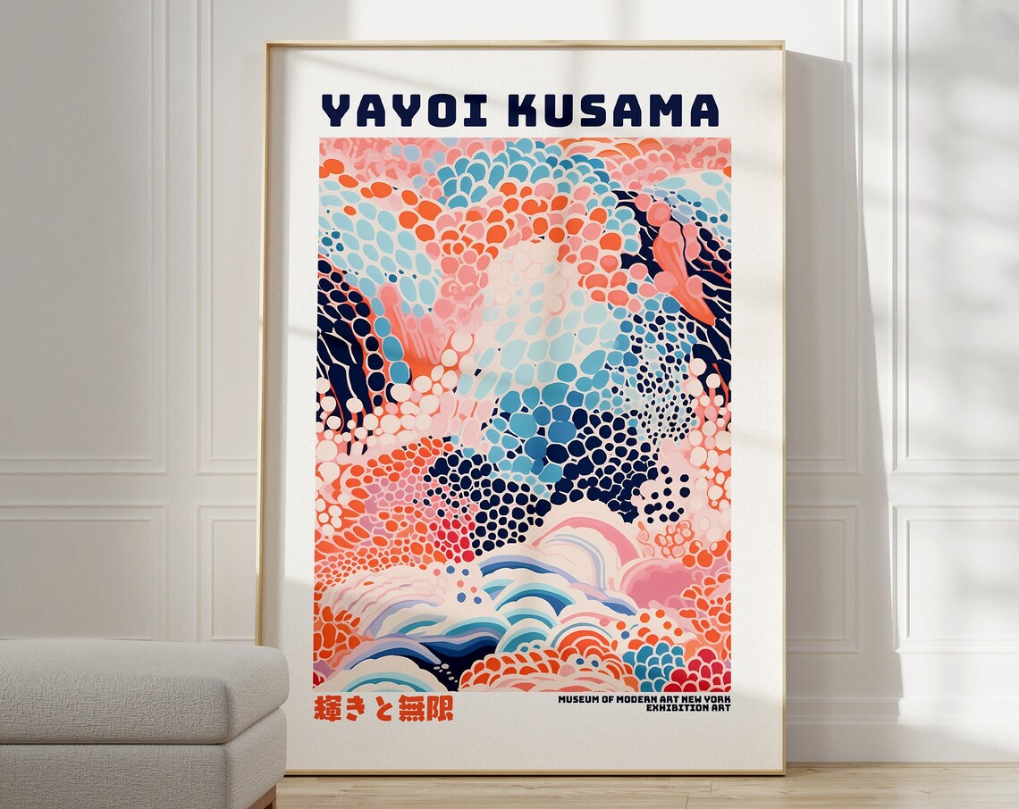 Yayoi Kusama-Inspired Japanese Gallery Wall Art Poster - Image 6