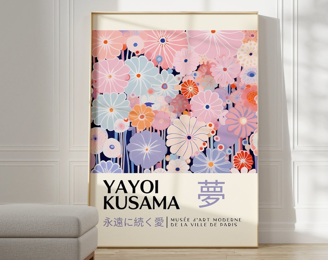Yayoi Kusama Abstract Japanese Poster Print