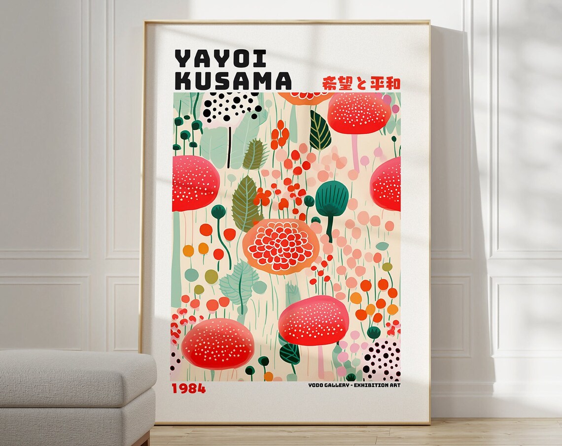 Yayoi Kusama Japanese Gallery Wall Art Poster