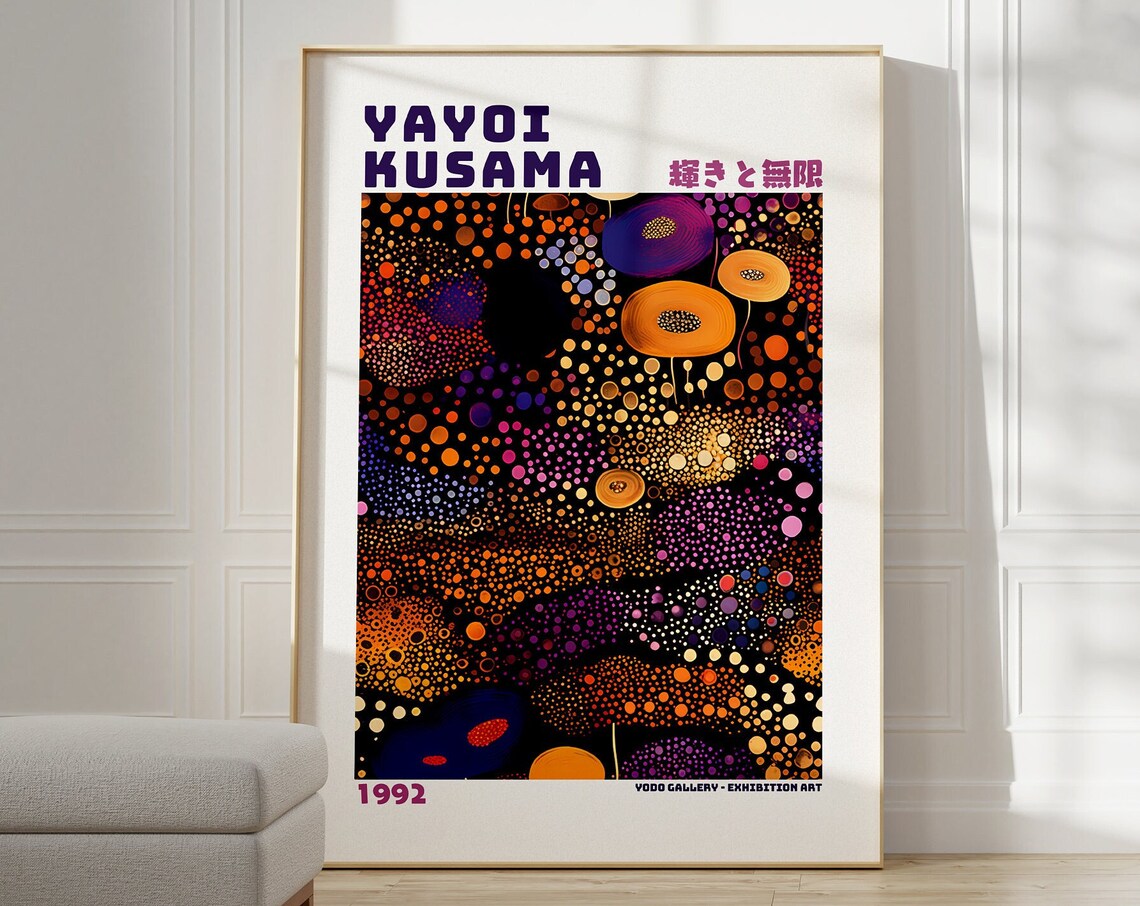 Yayoi Kusama Abstract Japanese Gallery Poster