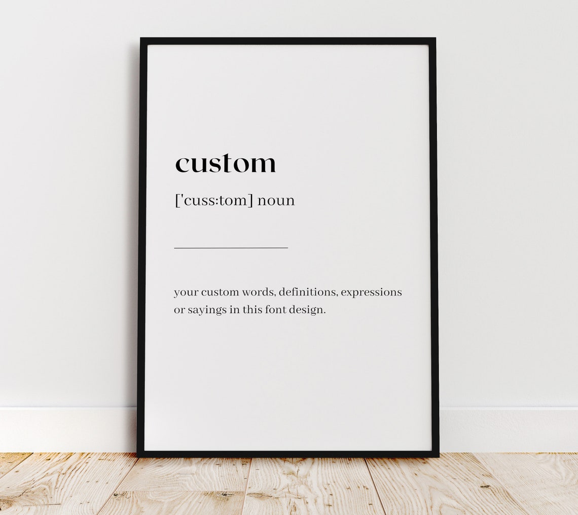Custom Definition Print Birthday Gift Custom Definition Poster Custom Print Custom Wall Art Print - Image 8