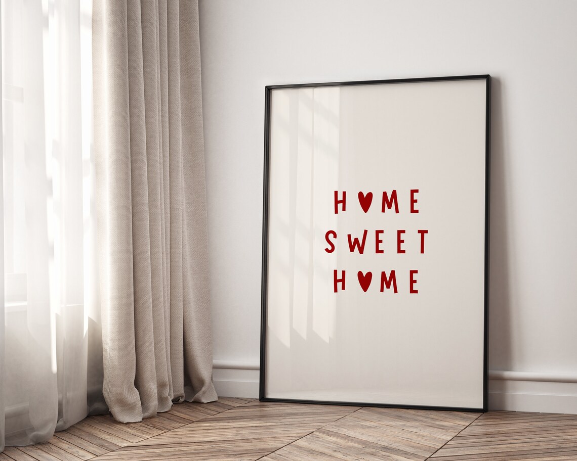 Home Sweet Home Minimalist Welcome Home Art Print - Image 3