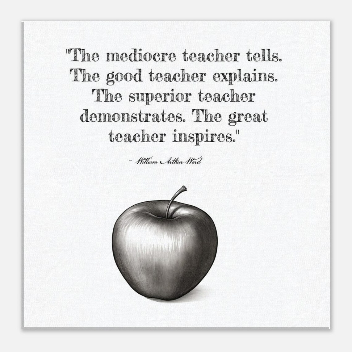 Teacher Quote Wall Art Classroom Art Teacher Gift William Arthur Ward Quote Wall Art