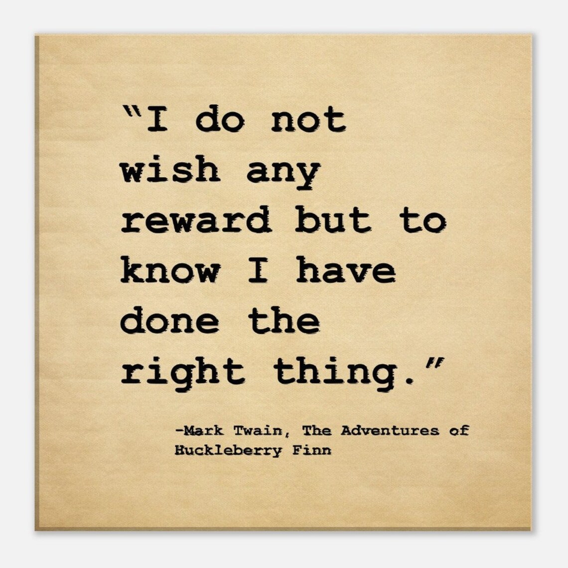 Mark Twain Huckleberry Finn Inspirational Quote Art Print