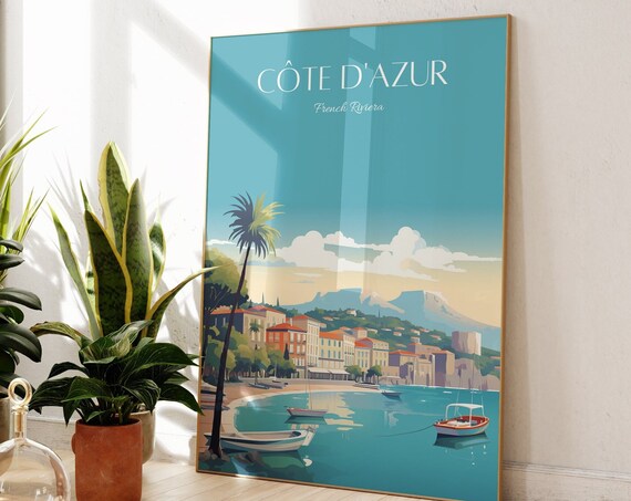 Cte Dazur French Riviera Travel Poster