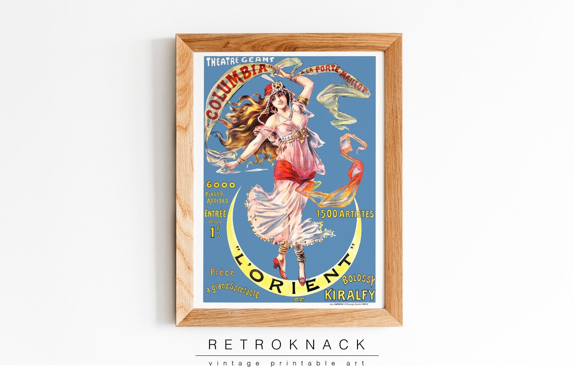 L Orient Kiralfy Columbia Theatre Grand Spectacle French Poster - Image 3